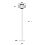 Nori Floor Lamps 1 LT in Black/Opal Matt