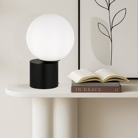 Novio Table Lamp in Antique Gold or Black — lifestyle