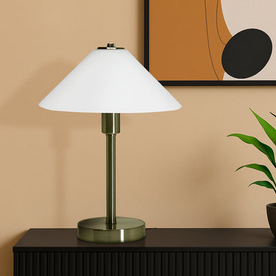 Ohio Table Lamp in Antique Brass, Nickel or Gun Metal — lifestyle