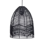 Serang 35 Cane Pendant Shade Only in Natural, Black or White - Black