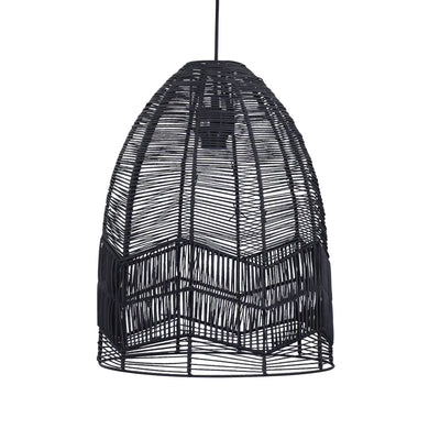 Serang 35 Cane Pendant Shade Only in Natural, Black or White - Black