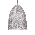 Serang 35 Cane Pendant Shade Only in Natural, Black or White - White