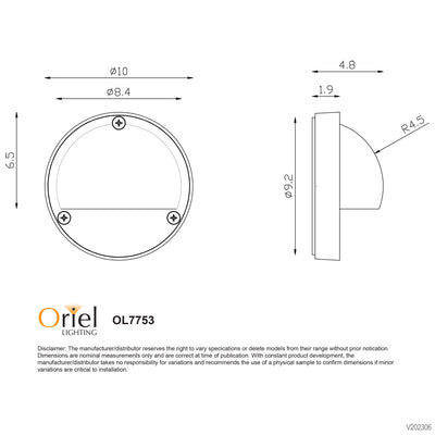 Oriel LUNA EYELID Stainless Steel