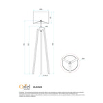 Oriel LUND COMPLETE FLOOR LAMP