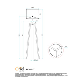 Oriel LUND COMPLETE FLOOR LAMP