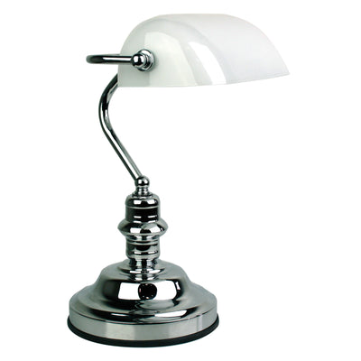 Bankers Touch Table Lamp - Chrome