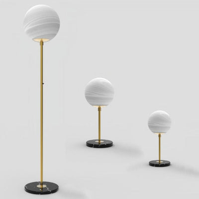 Oliana 20 Table Lamp Antique Gold & Alabastro Glass