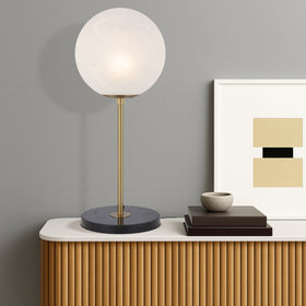 Oliana 20 Table Lamp Antique Gold & Alabastro Glass — lifestyle