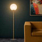 Oliana Floor Lamp 1 Lt in Antique Gold & Alabastro Glas — lifestyle