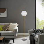 Oliana Floor Lamp 1 Lt in Antique Gold & Alabastro Glas — lifestyle