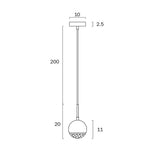 Oneta Pendant Light 1Lt Black or White
