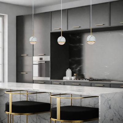 Oneta Pendant Light 1Lt Black or White — lifestyle
