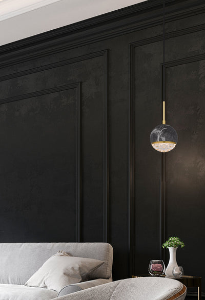 Oneta Pendant Light 1Lt Black or White — lifestyle