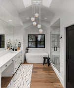 Oneta Pendant Light 5Lt in Black or White — lifestyle