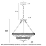 orista CTC Pendant Light 6Lt in Brass