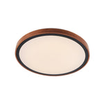 Orlin 30Cm 12W LED Oyster Step Dimmable Ceiling Light — Wood| Black