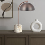 ortez Floor Lamp in Black/Antique Gold or White/Antique Gold — lifestyle