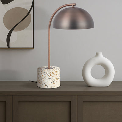 ortez Floor Lamp in Black/Antique Gold or White/Antique Gold — lifestyle