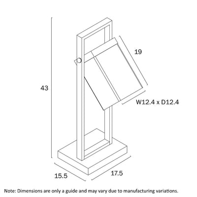 Osada Table Lamp Black OSADA TL-BK Telbix Lighting