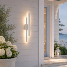 Ostel Twin Exterior LED Wall Light — lifestyle