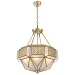 Overton CTC Pendant Light 6Lt in Brass