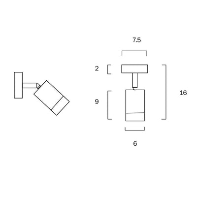 Peak Exterior Wall Light 1lt