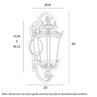 Pedral 18Cm Exterior Wall Light Small