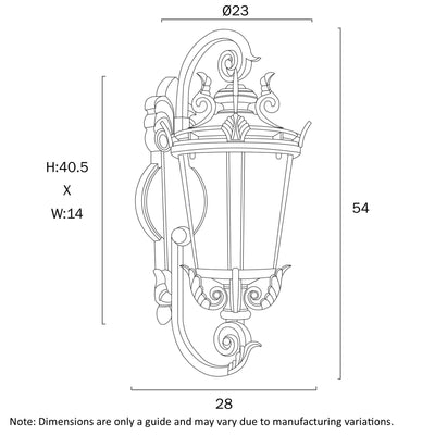 Pedral 23Cm Exterior Wall Light Large