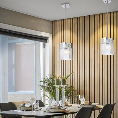 Pelion Pendant Light in Antique Gold or Chrome — lifestyle