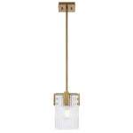 Pelion Pendant Light in Antique Gold or Chrome