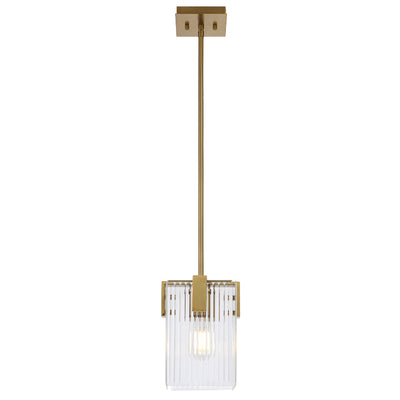Pelion Pendant Light in Antique Gold or Chrome