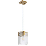 Pelion Pendant Light in Antique Gold or Chrome