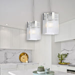 Pelion Pendant Light in Antique Gold or Chrome