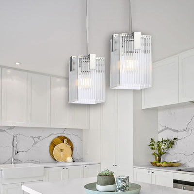 Pelion Pendant Light in Antique Gold or Chrome