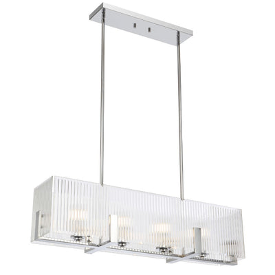 Pelion Pendant Light 4Lt in Antique Gold or Chrome
