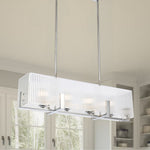 Pelion Pendant Light 4Lt in Antique Gold or Chrome