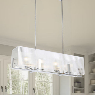 Pelion Pendant Light 4Lt in Antique Gold or Chrome