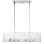 Pelion Pendant Light 4Lt in Antique Gold or Chrome