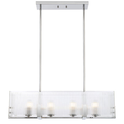 Pelion Pendant Light 4Lt in Antique Gold or Chrome