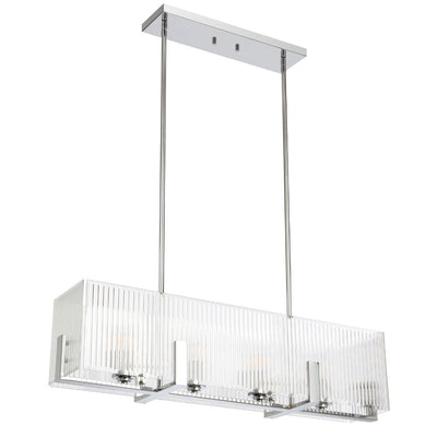 Pelion Pendant Light 4Lt in Antique Gold or Chrome