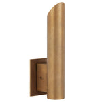 Penros Single Exterior Wall Light — Natural Brass