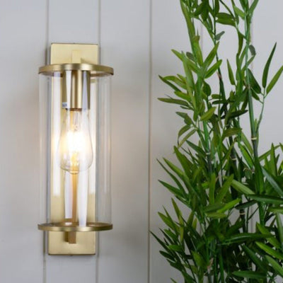 Perova Cylinder Outdoor Wall Light (H400mm) — lifestyle