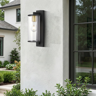 Perova Cylinder Outdoor Wall Light (H400mm) — lifestyle