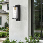 Perova Cylinder Outdoor Wall Light (H400mm) — lifestyle