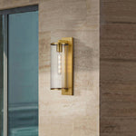 Perova Cylinder Outdoor Wall Light (H500mm) — lifestyle