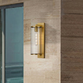 Perova Cylinder Outdoor Wall Light (H500mm) — lifestyle