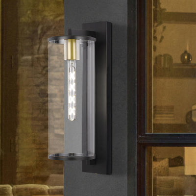 Perova Cylinder Outdoor Wall Light (H500mm) — lifestyle