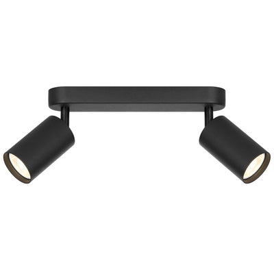 Picard 2 Light Ceiling Spotlight — Black