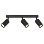 Picard 3 Light Ceiling Spotlight — Black