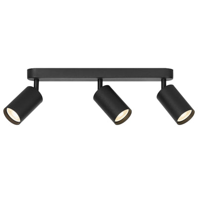 Picard 3 Light Ceiling Spotlight — Black